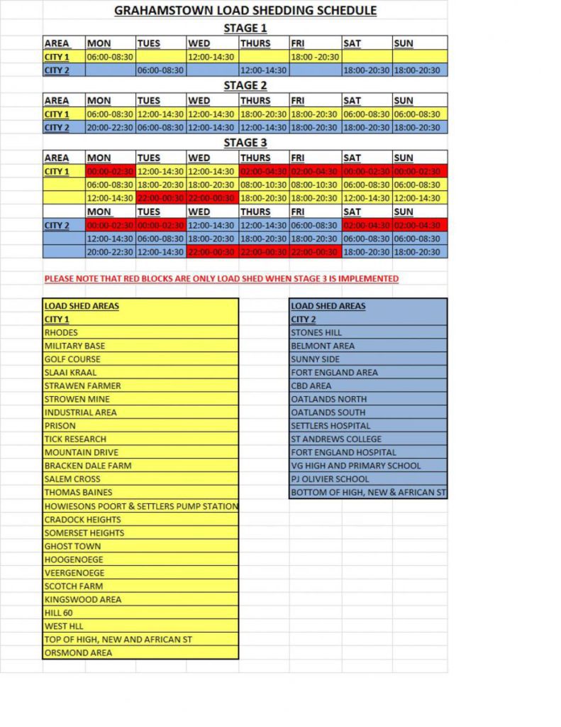 Eskom power update Grahamstown loadshedding schedule.jpg